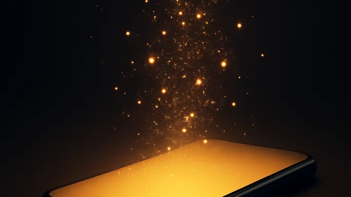 3999 BED COM Modern phone with glowing screen